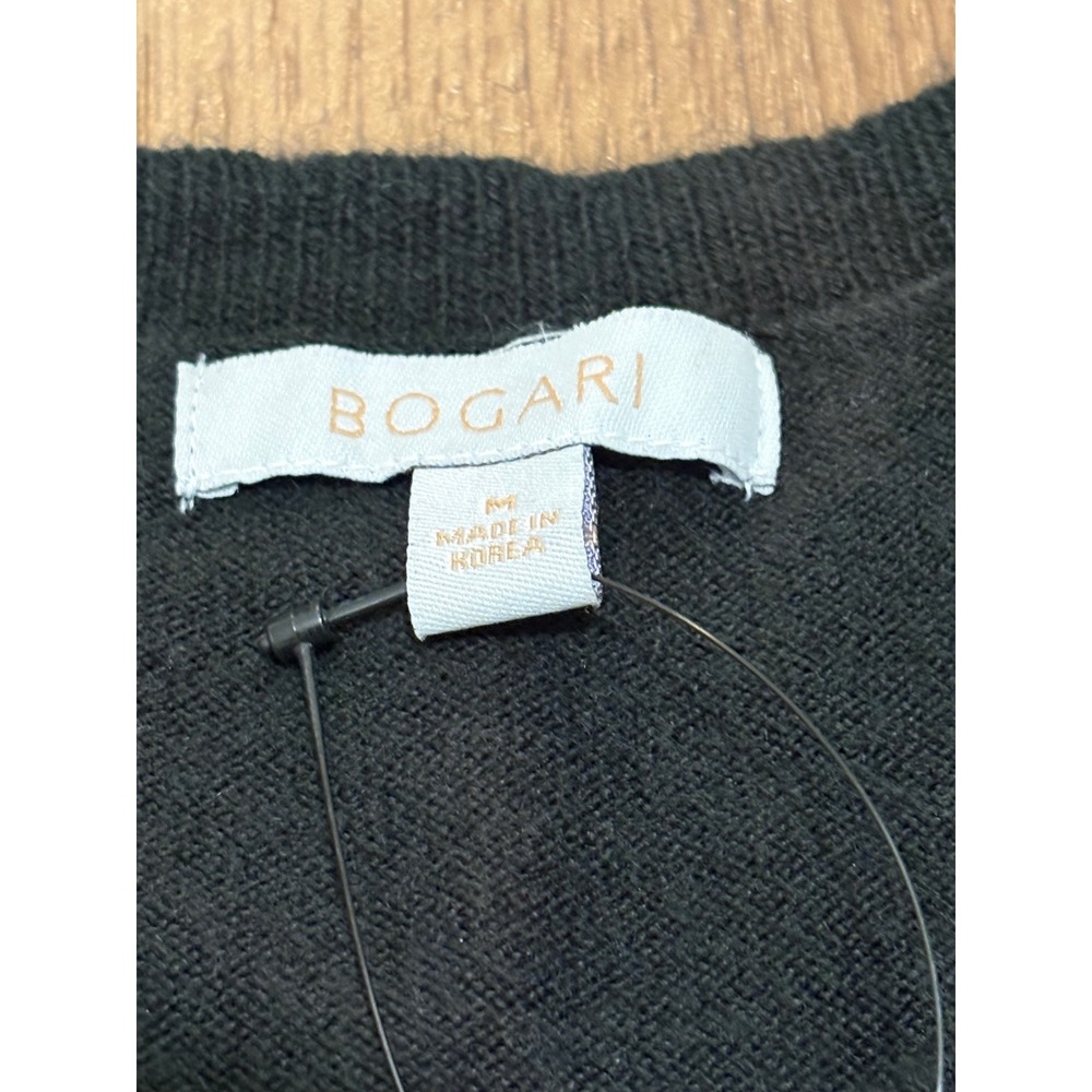 Bogari Women's M Black Sweater Sequin Floral Embellished NWT - Picture 4 of 9